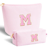Btffitting initials makeup bag set in pink for personalized gifting