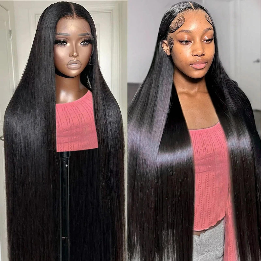 Btomar 30-inch HD lace front wig with straight hair for natural daily wear