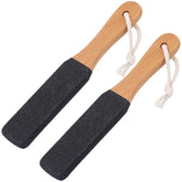 BTYMS 2-piece foot file set with wooden handles for easy pedicure routines.