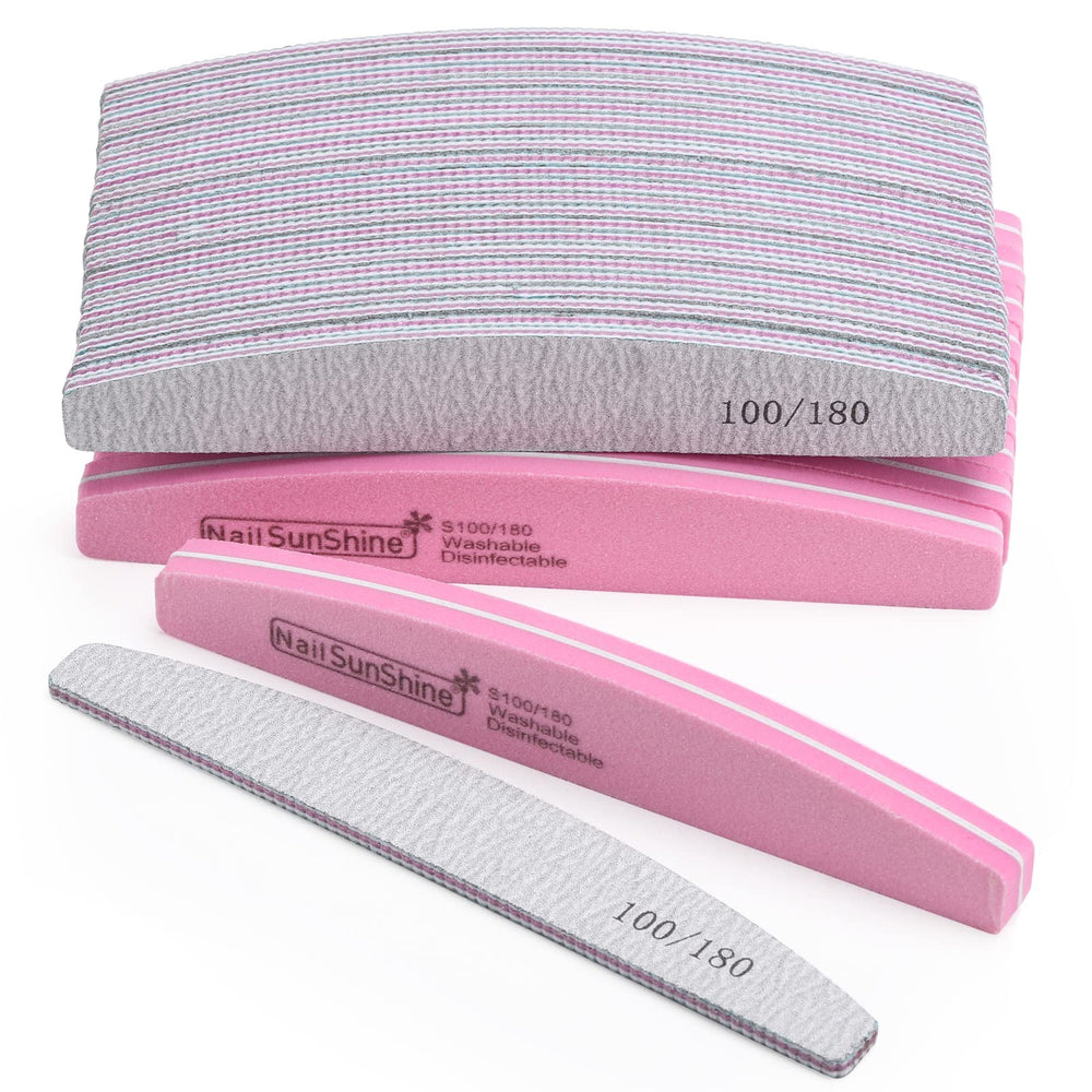 BTYMS 35-count nail files and buffers kit with 100/180 grit for fast shaping and smoothing.