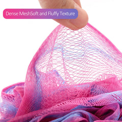 BTYMS dense soft foam loofah close-up showing rich lather potential