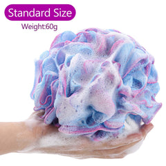 BTYMS esponja Loofah set de 4 en azul favorece la limpieza y espuma