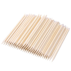 BTYMS orange wood cuticle stick, 4.5 inch, bevel end for precise cuticle work.