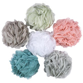 BTYMS shower pouf 60g foam boosts rich lather for gentle cleansing.