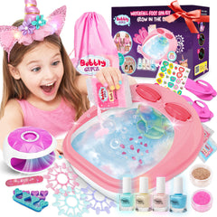 Bubbly Girlz Glow Spa Day Kit packaging for a complete sleepover party.