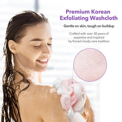 BubblyMe toalla exfoliante ducha-dorso para limpieza de la espalda