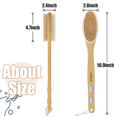 Bubbob con dos caras de cerdas para exfoliación y limpieza eficientes.