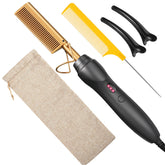 Budigl hot comb straightener ceramic plates for smooth styling
