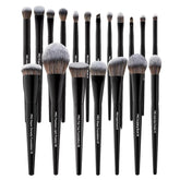 Bueart Design 19Pcs makeup brush set with labeled tools for versatile looks