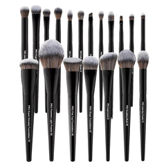 Bueart Design 19Pcs makeup brush set with labeled tools for versatile looks