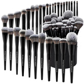 Bueart Design 32Pcs PRO brush set with large holder keeps vanity organized and dust-free.