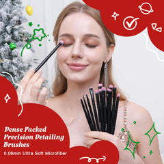 Bueart Design angled contour blush brush sculpts cheekbones precisely.
