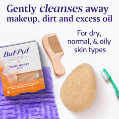 Buf-Puf deep-cleanse action on skin removing makeup and dirt