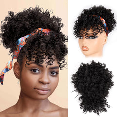 Builson drawstring ponytail bangs provides adjustable framing and instant styling.