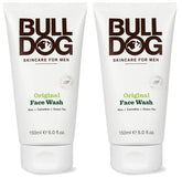 Bulldog limpiador facial original, frente con paquete de 2, limpieza suave para piel masculina