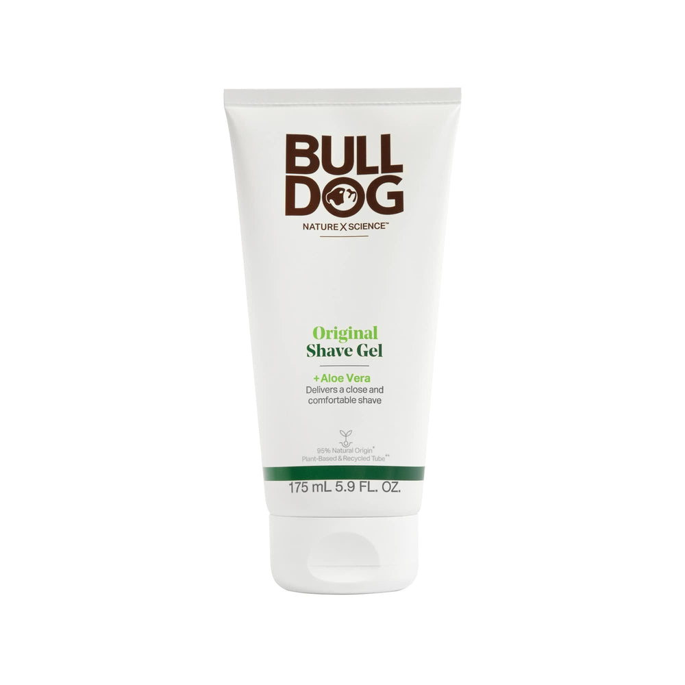 Bulldog Original Shave Gel bottle ready for a smooth shave