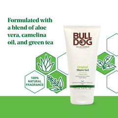 Bulldog Original Shave Gel Camelina Oil highlight for balanced moisture