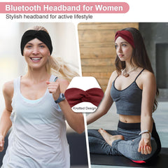 BULYPAZY wireless headband with slim speakers for clear music during yoga or travel.