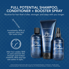 Bumble and bumble Full Potential shampoo application demonstrating massage into hair