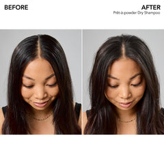 Bumble and bumble Pret‑A‑Powder absorbe aceite en raíces para un aspecto limpio.
