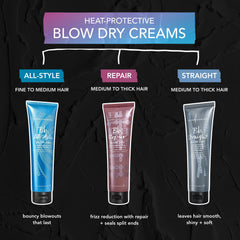 Bumble and bumble Straight Blow Dry Cream during blow-drying to support straightening and shine.