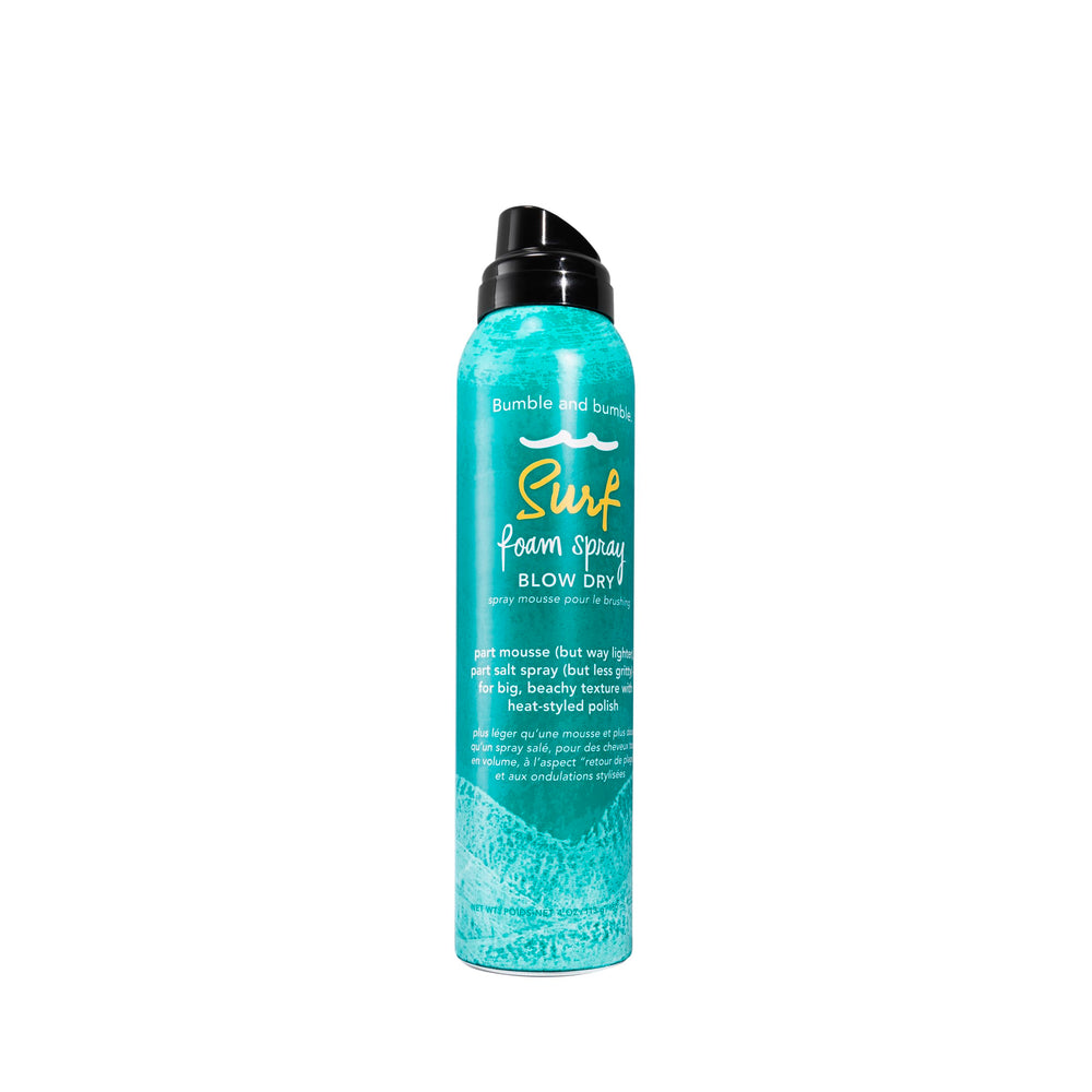 Bumble and bumble Surf Foam Spray bottle pour for even distribution and beachy texture