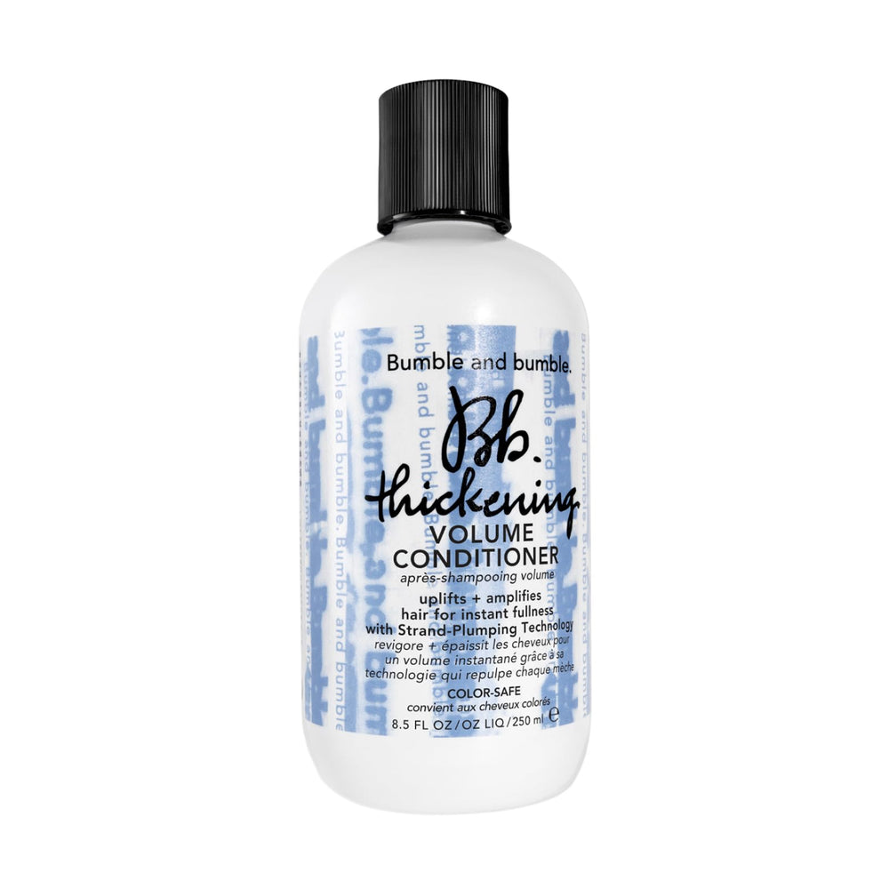 Bumble and bumble Thickening Volume Conditioner bottle front promotes instant fullness.