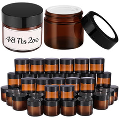 Bumobum amber glass jar 2oz with lid, ideal for travel storage