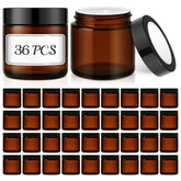 Bumobum amber glass jar 4oz with lid, ideal for creams and samples.
