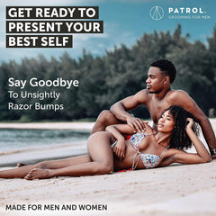 Bump Patrol Barbershop-size bottle on shelf for professional-quality aftercare.