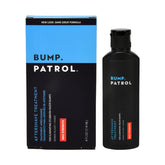 Bump Patrol maximum-strength serum bottle close-up for effective post-shave care.