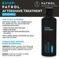 Bump Patrol Original Formula Aftershave Serum pump-top in action for easy dispensing.