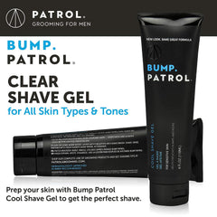 Bump Patrol Close-up shows sensitive-skin friendly, gentle formula.