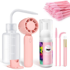 Buqikma kit limpieza pestañas botella 60 ml limpia suavemente extensiones