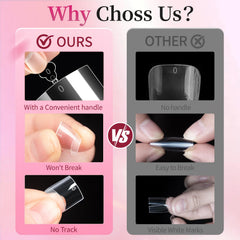 Buqikma Soft Gel Nail Tips extend nails with durable, salon-ready finish.