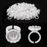 Burboeiy lash rings with glue cups, adjustable open-ended design for comfortable lash extensions.