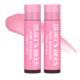 Burt's Bees bálsamo labial tintado Rosa Flor en envase para hidratación prolongada.