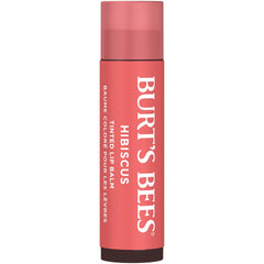 Burt's Bees bálsamo labial Hibiscus aplicado sin espejo para retoques.