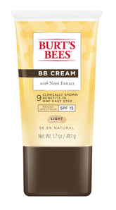 Burt's Bees BB Cream SPF 15, tono ligero, hidrata y unifica el tono