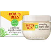 Burt's Bees crema nocturna calmante con aloe para piel sensible