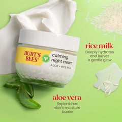 Burt's Bees extracción de algodón suaviza y protege la piel durante la noche
