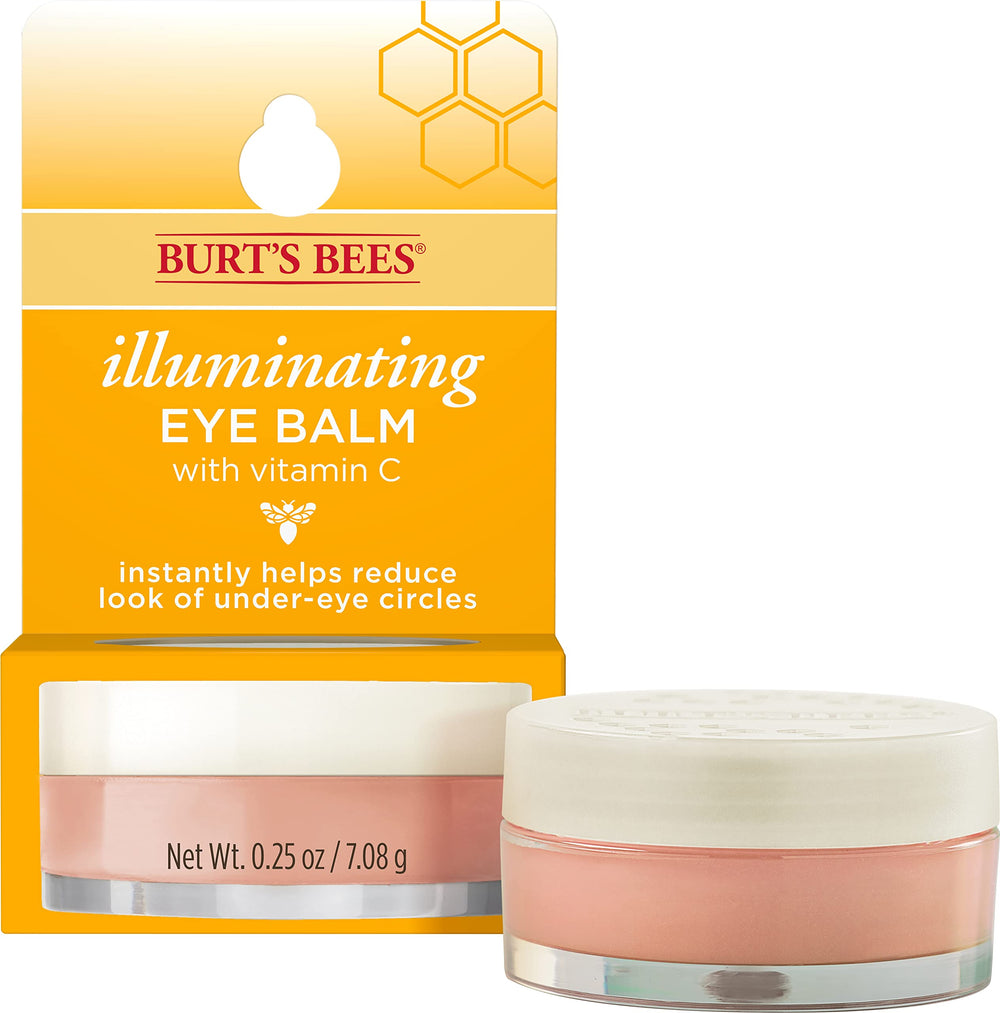 Burt's Bees Eye Balm Illuminating bottle showing natural ingredients for refreshed under-eye look