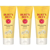Burt's Bees face wash deep cleansing cream bottle shown for dirt and makeup removal.