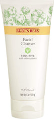 Burt's Bees limpiador facial para piel sensible, botella visible, limpieza suave respetando la barrera cutánea.