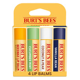 Burt's Bees Lip Balm con cera de abejas en tubo, hidratación suave para labios secos.