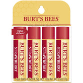 Burt's Bees Bálsamo labial fresa en tubo, hidratación suave para labios diarios.