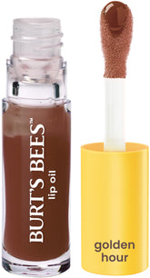 Burt's Bees Lip Oil Golden Hour bottle with high shine hydration