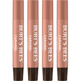 Burt's Bees Lip Shimmer Caramel close-up with a luminous, hydrating lip glow