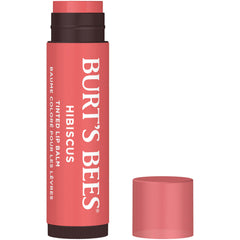 Burts Bees Hibiscus balm packaging highlights clean ingredients.