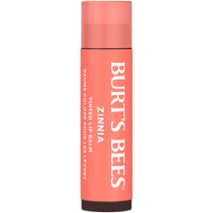 Burt's Bees Lip Tint Balm Zinnia swatch on lips shows buildable color.